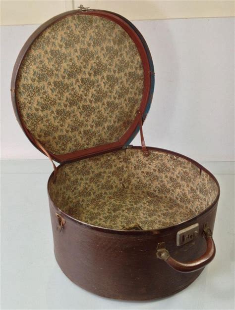 antique british metal hat box|old fashioned hat boxes.